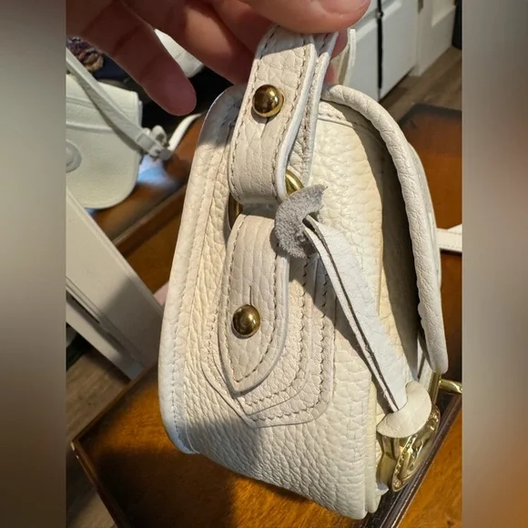 Vintage Dooney & Bourke Palomino White Leather Crossbody Bag – Rare Find - Picture 8 of 16